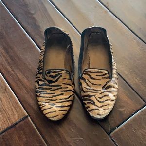 Animal print loafers